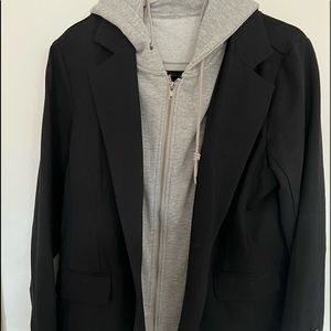 Liverpool blazer hickie black grey jacket XL women